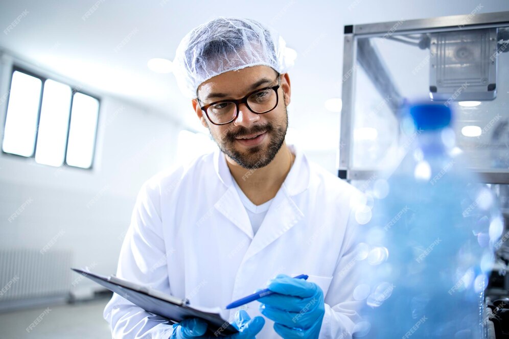 factory-worker-with-check-list-doing-quality-control-drinking-water-bottling-plant