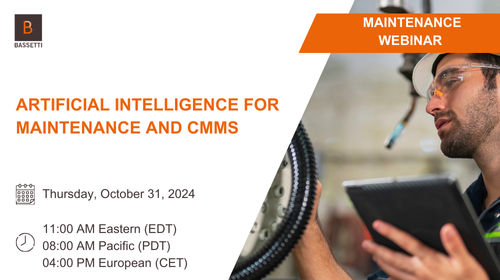 Webinar Artificial Intelligence for Maintenance 4.0 and CMMS