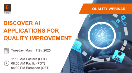 Webinar AI for Quality improvements - March 11th, 2025